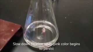 Redox titration lab  permanganate and iron II under acidic conditions [upl. by Irmo]