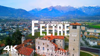 FELTRE 2024 🇮🇹 Drone Aerial 4K  Dolomites Fèltre Veneto Italy Italia [upl. by Akerley]