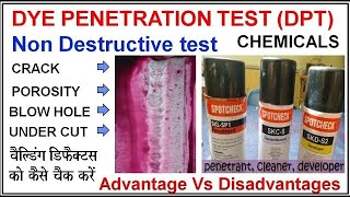 DPT Testing  Dye penetrant testing DPT  Welding testing dpttest dyepenetranttesting trending [upl. by Verney]