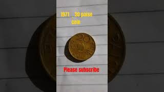 1971  ka 20 paise coin 🪙🪙🪙🪙🪙🪙 [upl. by Debbi556]