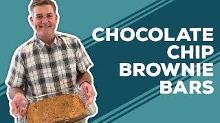 Love amp Best Dishes Chocolate Chip Brownie Bars Recipe  How to Make Brookies [upl. by Enytsirhc]