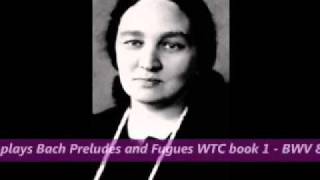 Maria Yudina plays Bach Preludes and Fugues Well Tempered Clavier WTC 1 BWV 865 195155 [upl. by Iznik]