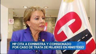 Exministra comparece ante MP por posible caso de trata en el Ministerio de Comunicaciones [upl. by Nehtanhoj]