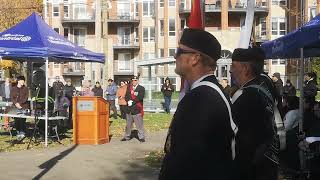 Remembrance Sunday Ceremonies At The Cenotaph In Stoney Point Park In Lachine 4 [upl. by Christan]