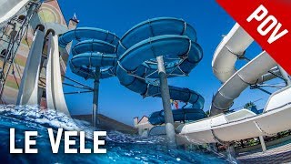 ALL WATER SLIDES at Le Vele Acquapark in Italy [upl. by Yleik]