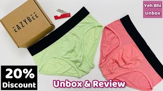 EAZYBEE Men Briefs UnboxingReview Discount Code menunderwear [upl. by Ruhtracam]