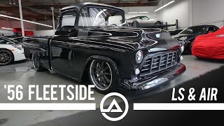 Slammed LS Powered Chevy 3100 StepsideFleetside [upl. by Siravaj]