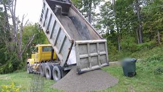 10 Tons of Gravel Being Delivered  Sep 24 2018 [upl. by Dustin]