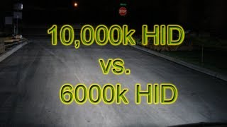 10000k HID vs 6000k HID [upl. by Wyly]