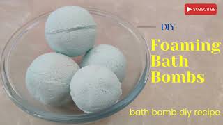 How to make natural foaming bath bombs  foaming bath bomb diy recipe without SLSA [upl. by Haase]