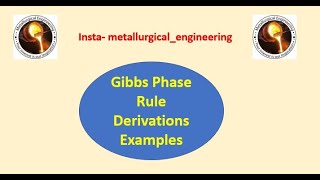 Gibbs Phase Rule Derivation and Examples [upl. by Otto]