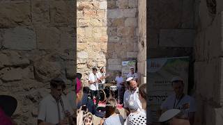 Sukkot celebrations near the Jaffa Gate of the Old City in Jerusalem Israel 2024 [upl. by Fahland]