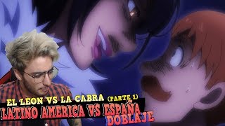 ESPAÑOL REACCIONA A ESCANOR VS GOWTHER DOBLAJE LATINO VS ESPAÑOL NANATSU NO TAIZAI [upl. by Oluap453]