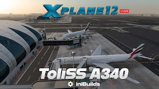 XPlane 12  Toliss A340600 with Sound Pack  OMDB ✈ OISS [upl. by Neenaj972]