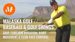 Malaska Golf  Baseball and Golf Swings  Rotation Body Movement Club Face Control [upl. by Banerjee]