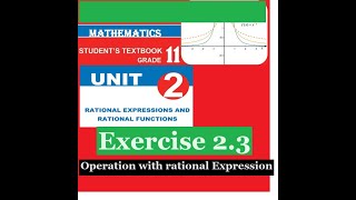 Mathematics Grade 11 Unit 2 Exercise 23 and Activity 24 Girma21​ [upl. by Nolasba610]