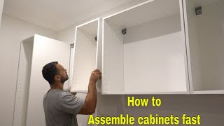 How to assemble Ikea kitchen cabinet  DIY [upl. by Erena914]