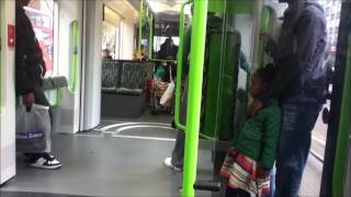 New Tramlink Variobahn Tram on passenger test run from East Croydon to East Croydon via Loop [upl. by Procora]