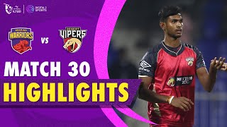 ILT20 2024 Match Highlights  Sharjah Warriors vs Desert Vipers  Match 30  ILT20 [upl. by Adonis]