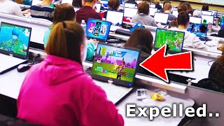 Entire class gets caught playing Fortnite EXPELLED [upl. by Glaab]