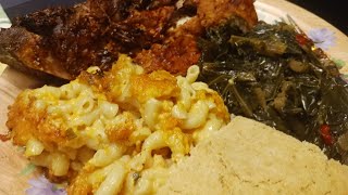 SUNDAY DINNER BAR B QUE RIBS MAC N CHEESE GREENS CORNBREAD CORNBREAD  COOK SHOW [upl. by Ahseuqal]