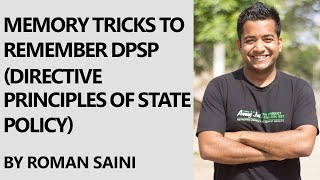 Roman Saini  Memory Tricks to remember DPSP Directive Principles of State Policy Classification [upl. by Airot]