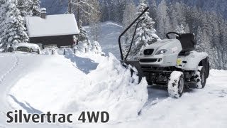 Rasentraktor Silvertrac 4WD im Winterdienst  selbst ohne Schneeketten nicht aufzuhalten [upl. by Nennarb748]