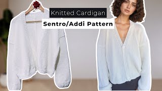 How to make a Drop Shoulder Cardigan with Addi or Sentro 48 Knitting Machine [upl. by Waterman]