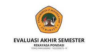 1432200075  TORIQ PAMUNGKAS  R  REKAYASA GEMPA  EVALUASI AKHIR SEMESTER [upl. by Hanahsuar]