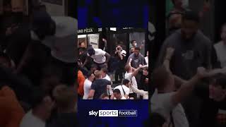 England fans featuring Stormzy celebrate Raheem Sterlings goal vs Germany 🎉 [upl. by Yessak]