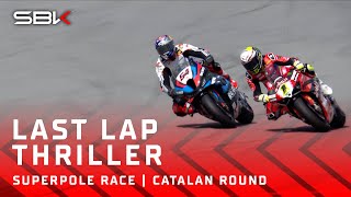 Toprak replicates Rossi in final corner thriller in Superpole Race 🔥  2024 CatalanWorldSBK 🏁 [upl. by Navlys44]