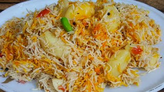 Aloo Ki Tahari Recipe  Aloo Tahiri  Easy Aloo Ka Pulao  Potato Rice Recipe  by Fakhira Sajjad [upl. by Leahcar701]