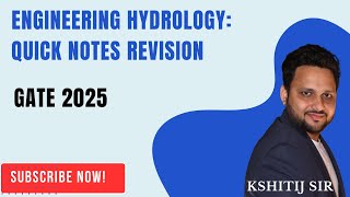 Engineering Hydrology Quick Notes Revision GATE ESE KshitijSachan [upl. by Anidene]