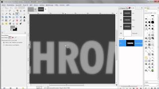 Einen ChromText erzeugen  GIMP 28 [upl. by Linkoski]
