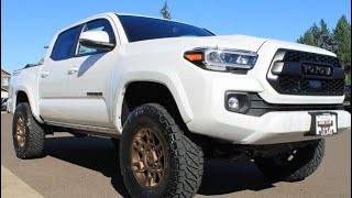 2023 TRD Sport Toyota Tacoma with OEM TRD Lift Kit 285’s amp  Manual transmission no rub [upl. by Bronez]