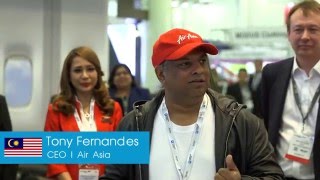 Tony Fernandes of Air Asia signs new contract with Mirus Aircraft Seating [upl. by Enieledam]