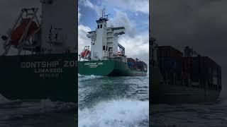 VE Contship Zoe departed Port Of Spain… 868 pilotboat sea trinidad portofspain contshipzoe [upl. by Ymmik]