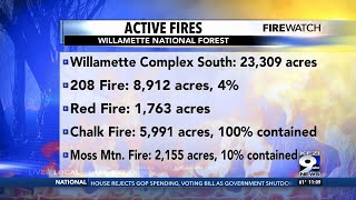 Growth of Western Oregon wildfires slowing significantly [upl. by Tremayne]