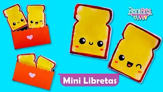 DIY  MINI LIBRETAS con forma de PAN  Back to School ideas [upl. by Ollopa]