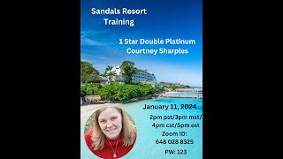 Sandals Resort Training amp Mock Booking with 1 Star Platinum Courtney Sharples [upl. by Leeanne]