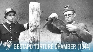 Gestapo Torture Chamber in Paris World War II 1944  British Pathé [upl. by Charlotte]