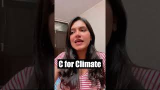 C for Climate  SST Terminology  CBSE Class 6  SMART START  Ujjvala Mam shorts ytshorts [upl. by Balcer]