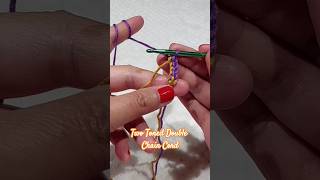 TwoTone Double Chain Cord crochet easycrochet crochetforbeginners crochettutorial crochetcord [upl. by Roon]