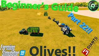 Farming Simulator 22  Beginners Guide Part 22  How To Harvest Olives  FS22  CJFarms [upl. by Phene963]