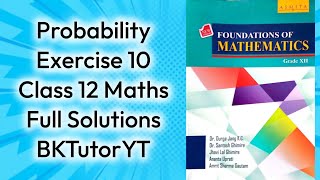 Probability Exercise 10  Class 12 Maths NEB [upl. by Tabby]