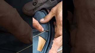 How to Restore Leather shoes with simple Needle italianleathershoes shoes leatherworks handmade [upl. by Zaccaria268]