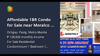 Affordable 1BR Condo for Sale near Meralco at The Sapphire Bloc East [upl. by Meeker]