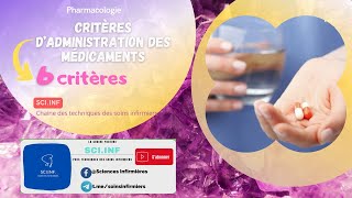 Critères dadministration des médicaments [upl. by Leod]