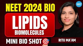 LIPIDS Biomolecules Class 11 Bio Mini Shot  NEET 2024 Biology  Ritu Rattewal [upl. by Telrats]