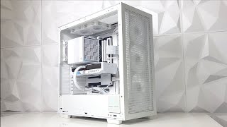 White PC Build  Deepcool Morpheus  Ryzen 7800X3D  RTX 4070 Ti Aero  Assassin IV  Crucial T700 [upl. by Sophi]